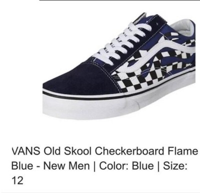 VANS Old Skool Checkerboard Flame Blue 